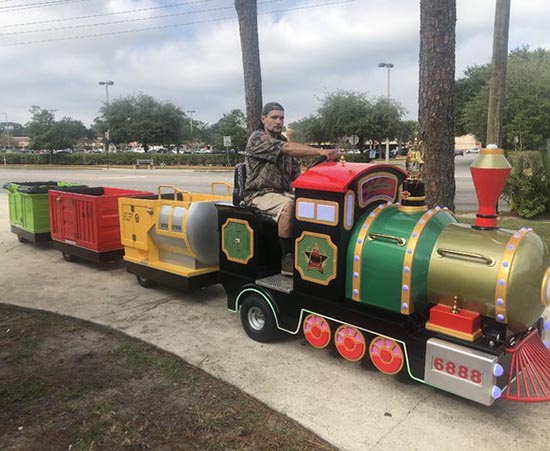 the trackless train